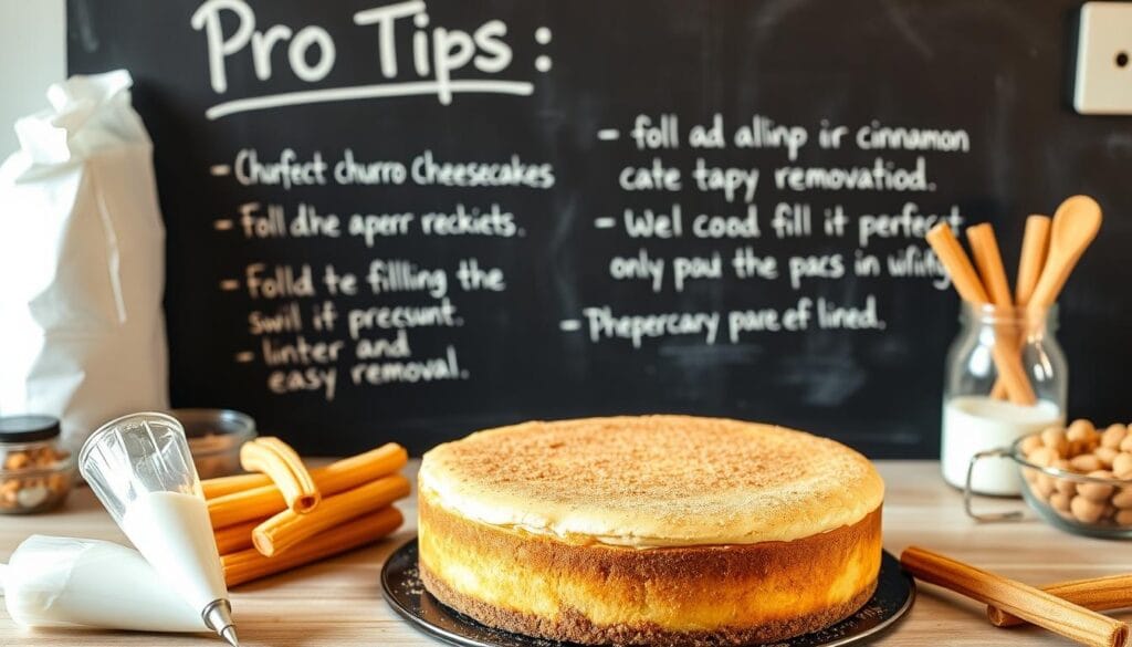 Baking tips for churro cheesecake