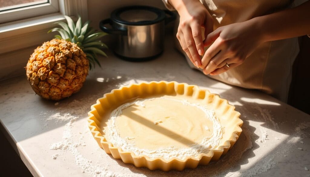 Homemade Pineapple Pie Crust Preparation