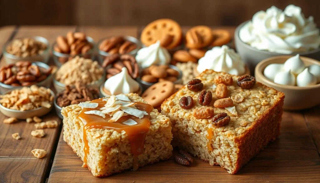 unique oatmeal cake toppings