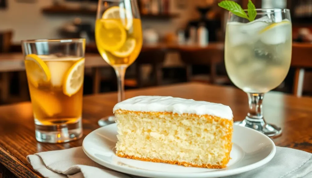 Serving cloud cake creatively with drink pairings