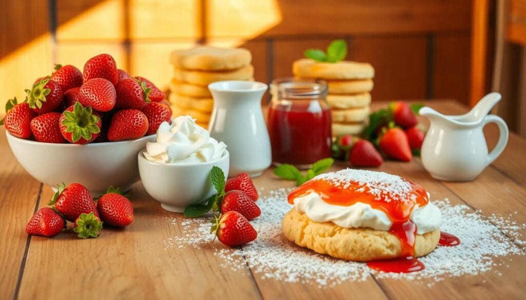 ingredients for strawberry shortcake