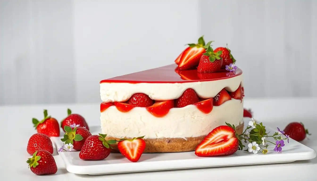 strawberry cheesecake cake